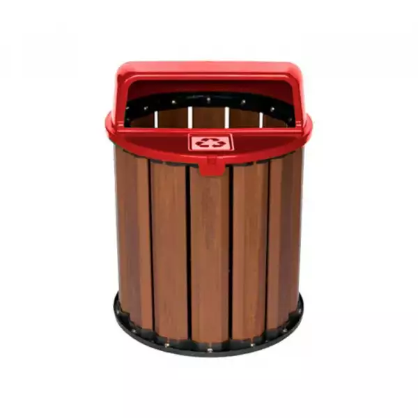 LIXEIRA 50 CM VERMELHA (PLÁSTICO)